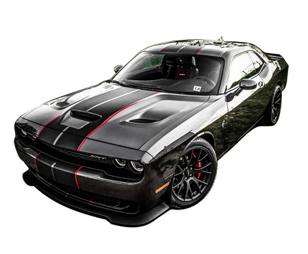 Dual Racing Rally Stripe for Dodge Challenger SRT Hellcat stack pack SXT GT  widebody 2014 2015 2018 2019 2020 2021 2022 2023 RT