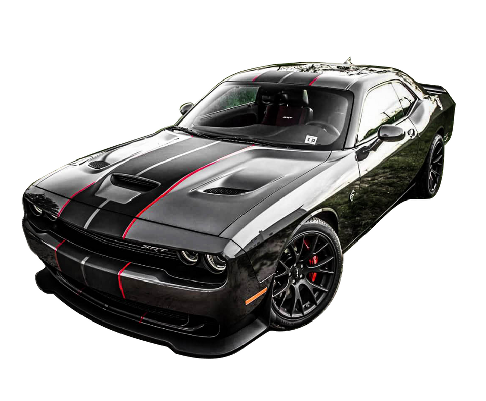 Racing Rally Stripe for Dodge Challenger SRT Hellcat 2014 2015 2018 2019 2020 RT