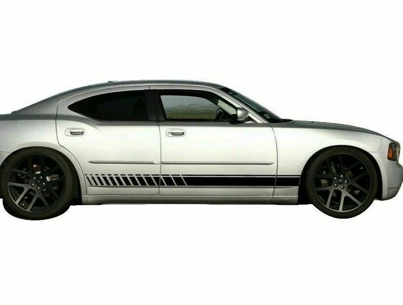 Dodge charger rally stripes rocket panel 2x Side Sticker Fender  Decal stripes for Dodge Charger Style racing 2005 - 2015