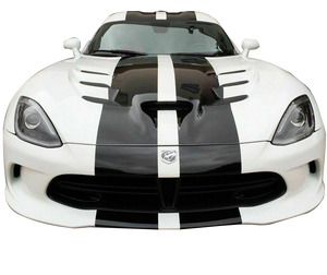 Dual stripes Rally Racing Graphic Stripe Kit for Dodge Viper LED Light Spoiler Fin Skirt