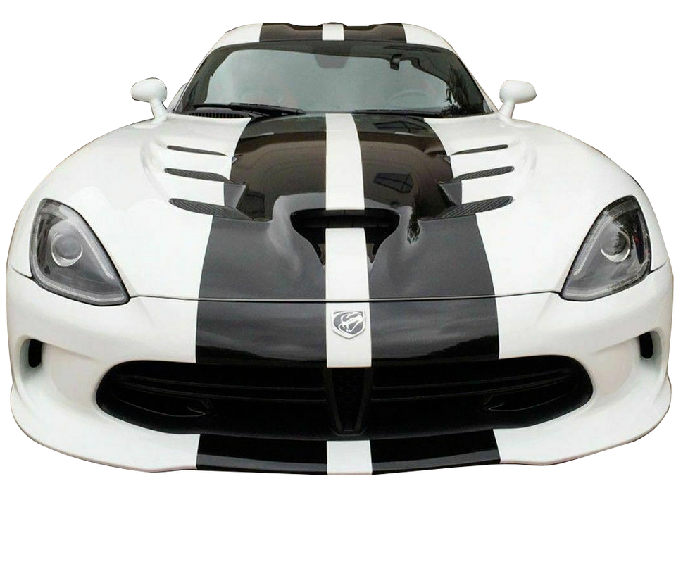 Dual stripes Rally Racing Graphic Stripe Kit for Dodge Viper LED Light Spoiler Fin Skirt