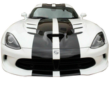 Dual stripes Rally Racing Graphic Stripe Kit for Dodge Viper LED Light Spoiler Fin Skirt