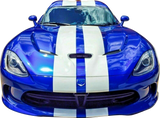 Dual stripes Rally Racing Graphic Stripe Kit for Dodge Viper LED Light Spoiler Fin Skirt