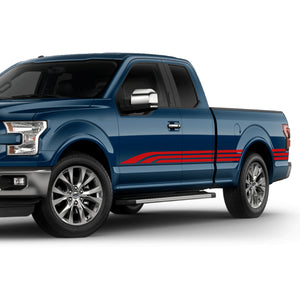 Side Door tribble edge line Stripe bar Sticker for sport + bar Sticker for Ford F150 superCab crew CAB wrap-thirteenth-generation Regular CAB  2015 – 2020 XL XLT