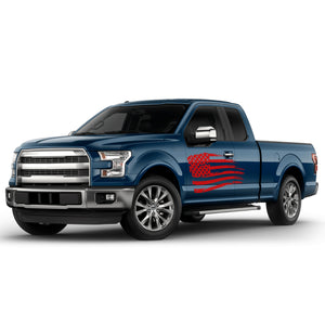 USA Flag fender Full Graphics supercab 2X Side design DECAL bar Sticker for Ford F150 wrap-thirteenth-generation decal CAB 2015 – 2020 XL XLT