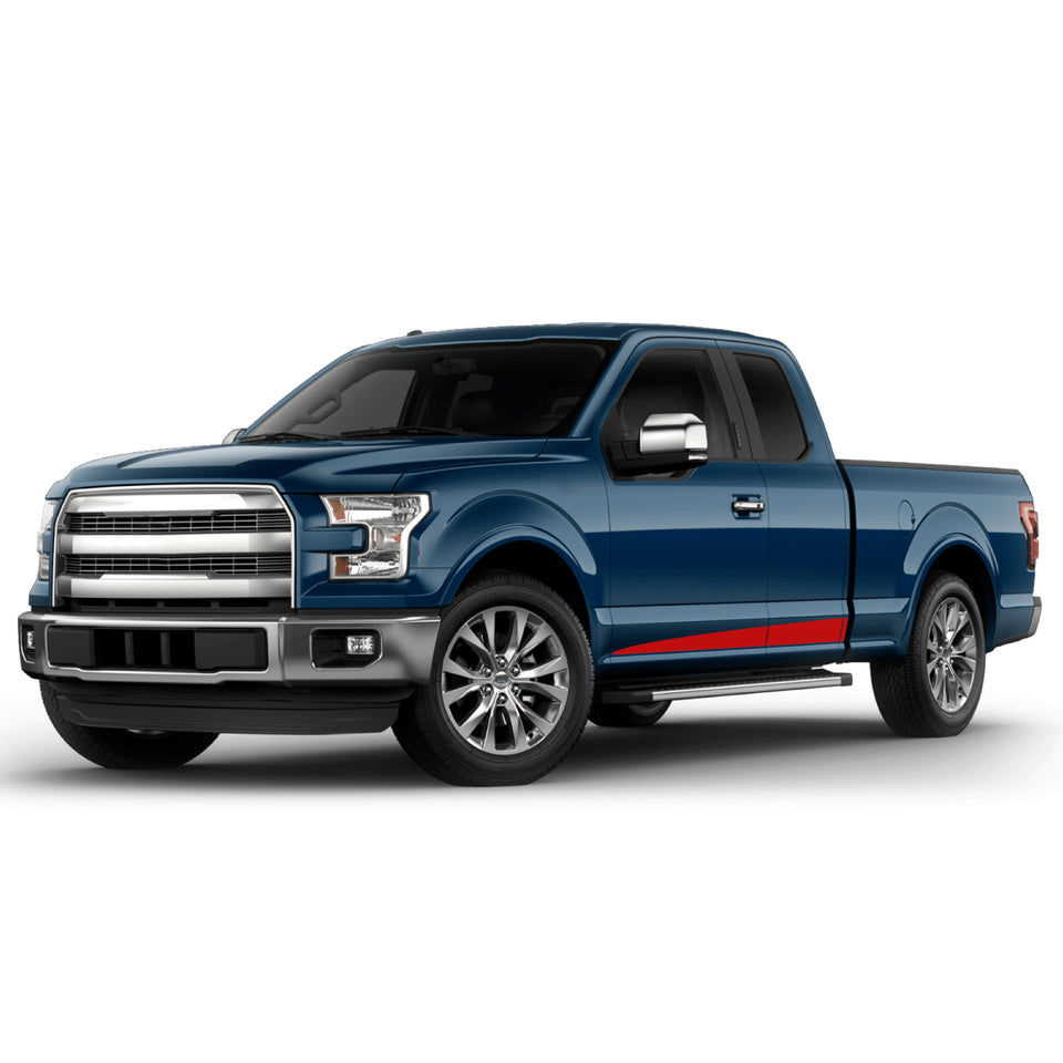 Spear stripe trim fender Full Graphics tail regular cab 2X Side design DECAL bar Sticker for Ford F150 wrap-thirteenth-generation decal CAB 2015 – 2020 XL XLT