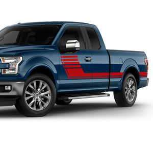 Platinum premium stripe trim fender Full Graphics tail regular cab 2X Side design DECAL bar Sticker for Ford F150 wrap-thirteenth-generation decal CAB 2015 – 2020 XL XLT