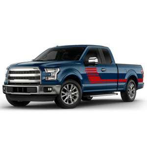 Platinum premium stripe trim fender Full Graphics tail regular cab 2X Side design DECAL bar Sticker for Ford F150 wrap-thirteenth-generation decal CAB 2015 – 2020 XL XLT