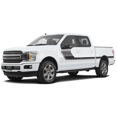 Hokey slash edge stripes sport Side Door stripe bar Sticker for Ford F150 supercrew CREW CAB wrap-thirteenth-generation CAB  2015 – 2020 XL XLT