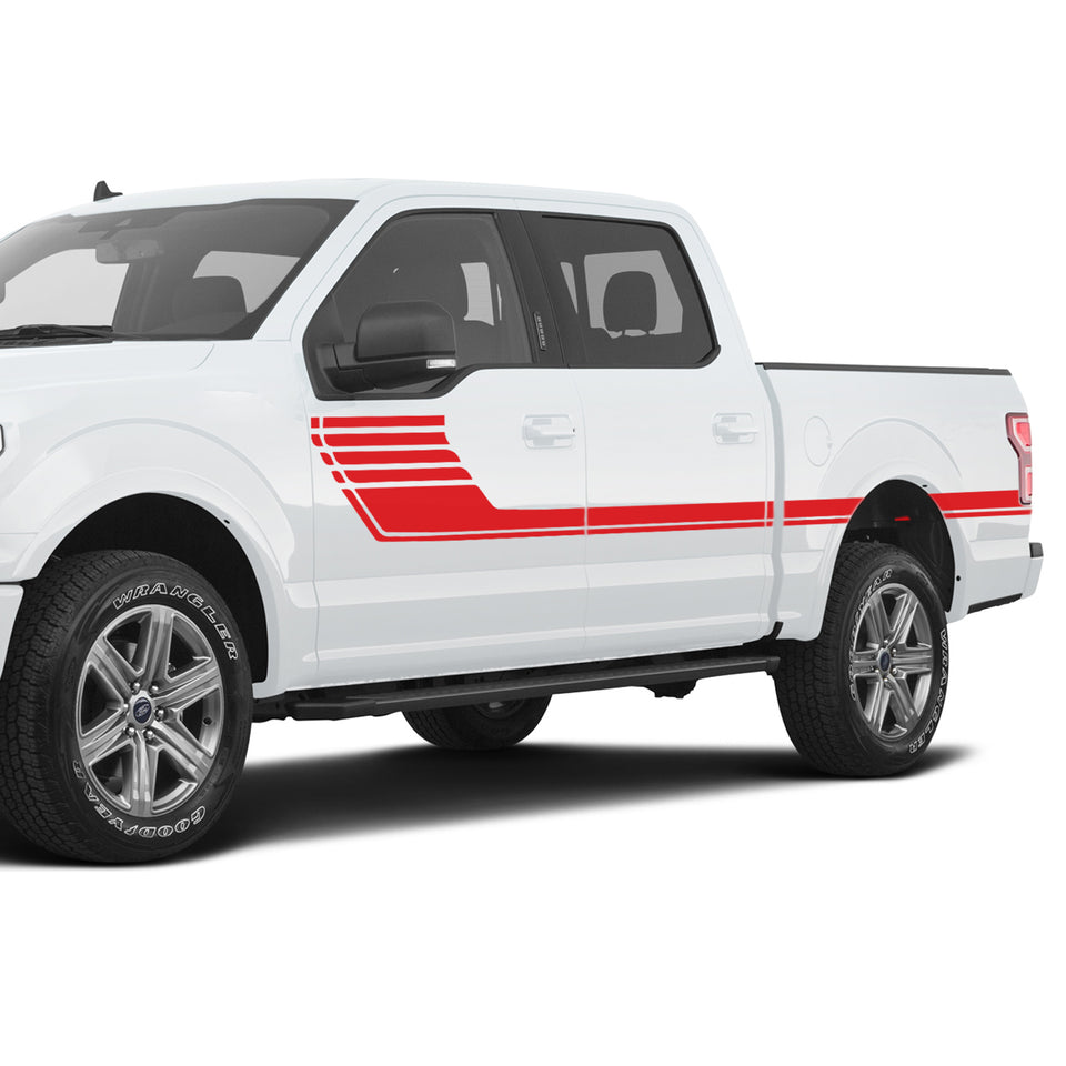 Hokey slash edge stripes sport Side Door stripe bar Sticker for Ford F150 supercrew CREW CAB wrap-thirteenth-generation CAB  2015 – 2020 XL XLT