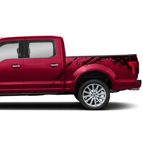 Bed Decal Sticker mud splash for  Ford F150 SUPERCREW  wrap-thirteenth-generation CAB  2015 – 2020 XL XLT