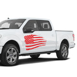 USA Flag fender Full Graphics supercrew crew cab2X Side design DECAL bar Sticker for Ford F150 wrap-thirteenth-generation decal CAB 2015 – 2020 XL XLT