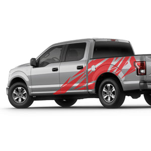 Geometric BED Flag fender Full Graphics tail supercrew crew 2X Side design DECAL bar Sticker for Ford F150 wrap-thirteenth-generation decal CAB 2015 – 2020 XL XLT