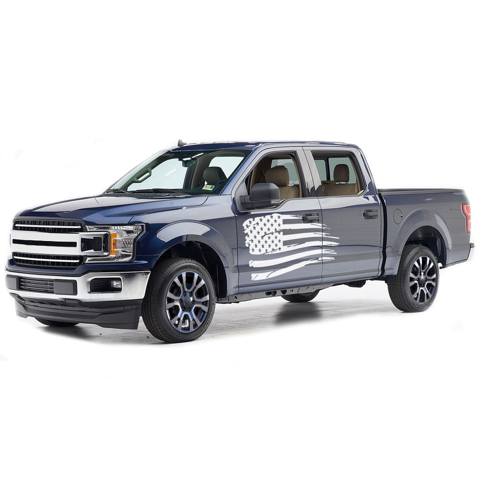 USA Flag fender Full Graphics supercrew crew cab2X Side design DECAL bar Sticker for Ford F150 wrap-thirteenth-generation decal CAB 2015 – 2020 XL XLT