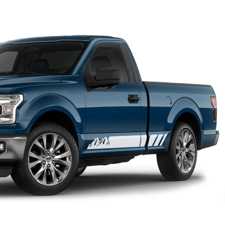 Side Door mountain stripe bar Sticker for Ford F150 Regular CAB wrap-thirteenth-generation Regular CAB  2015 – 2020 XL XLT