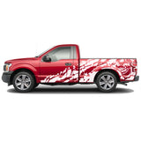 Nightmare's BED skull distorted Full Graphics tail Regular cab  2X Side design DECAL wrap Sticker for Ford F150 wrap-thirteenth-generation decal CAB 2015 – 2020 XL XLT