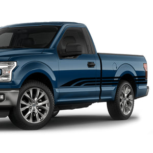 Side Door tribble edge line Stripe bar Sticker for sport + bar Sticker for Ford F150 Regular CAB CAB wrap-thirteenth-generation   2015 – 2020 XL XLT