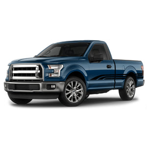 Side Door tribble edge line Stripe bar Sticker for sport + bar Sticker for Ford F150 Regular CAB CAB wrap-thirteenth-generation   2015 – 2020 XL XLT