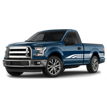 Side Door tribble edge line Stripe bar Sticker for sport + bar Sticker for Ford F150 Regular CAB CAB wrap-thirteenth-generation   2015 – 2020 XL XLT