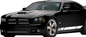 Sticker Decal Graphic Side Stripes Strobe for Dodge Charger 05-10 RT SRT-8 Light