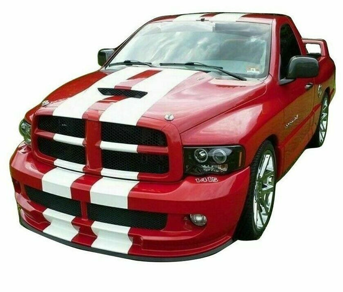 Dual Stripe Sticker Decal Kit for Dodge Ram viper Crew cab Hood Visor srt-10 2004 arm