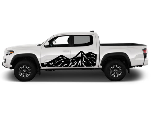 Decal For TOYOTA TACOMA Side Door Big Mountain Design Vinyl Sticker