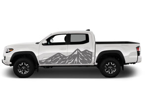 Decal For TOYOTA TACOMA Side Door Big Mountain Design Vinyl Sticker