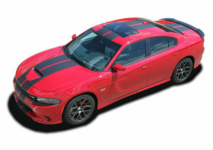 Hood Roof Rear Trunk Sticker Decal rally Stripes Kit for Dodge Charger SRT Headlight 2015-2023