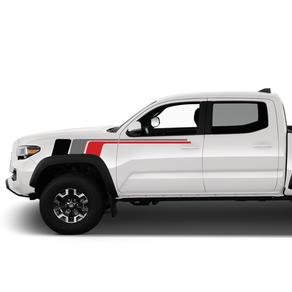 Bed Sticker stripe For TOYOTA TACOMA Retro Design Vinyl Graphics Decal