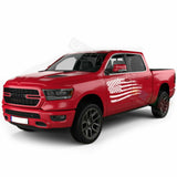 American Flag Side Doors Stripes Wrap Decal Sticker for Dodge Ram Crew Cab 1500