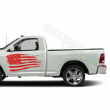 American Flag Side Doors Stripes Wrap Decal Sticker for Dodge Regular Cab 1500