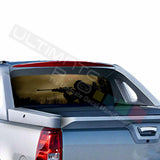 Army Designs Rear Window See Thru Sticker Perforated for Chevrolet Avalanche