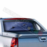 Army Designs Rear Window See Thru Sticker Perforated for Chevrolet Avalanche