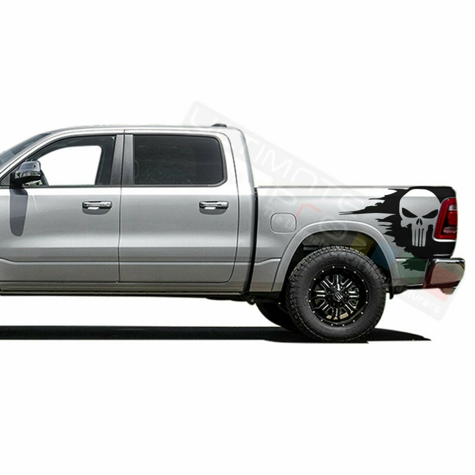 Bed Punisher Decal Sticker Graphic Side Stripes for Dodge Ram Crew Cab 2500 C