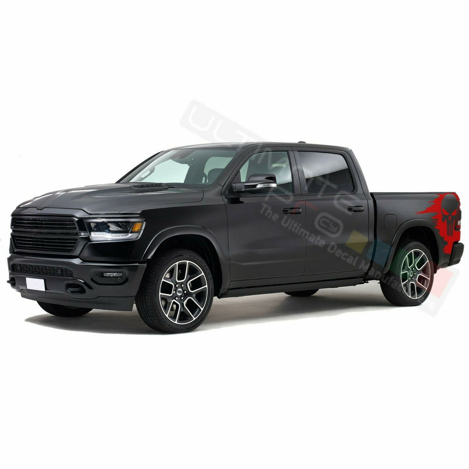 Bed Punisher Decal Sticker Graphic Side Stripes for Dodge Ram Crew Cab 2500 C