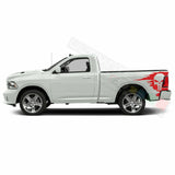 Bed Punisher Decal Sticker Graphic Side Stripes for Dodge Ram Regular Cab 1500