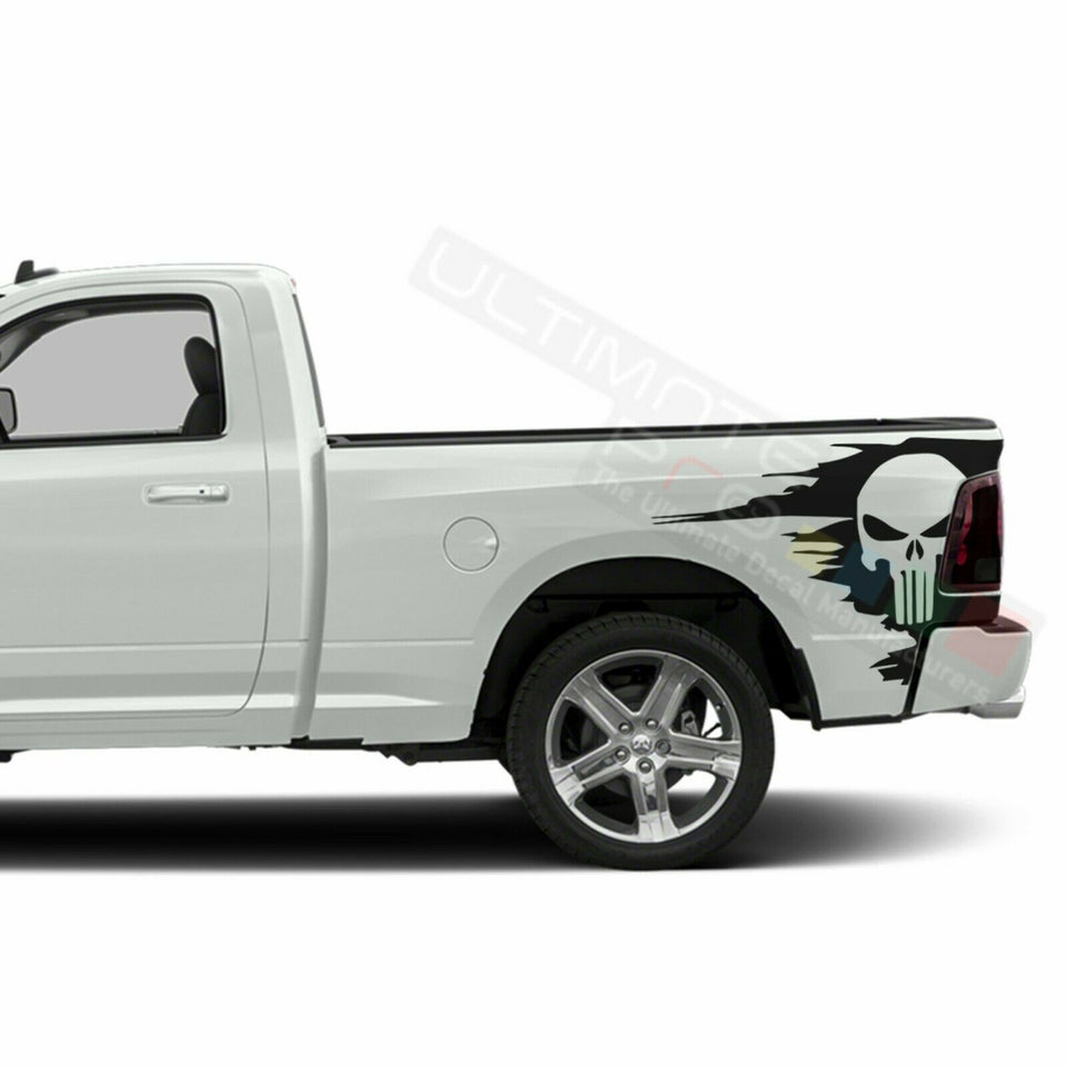 Bed Punisher Decal Sticker Graphic Side Stripes for Dodge Ram Regular Cab 2500