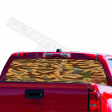 Camo designs Rear Window See Thru Sticker Perforated for Chevrolet Avalanche