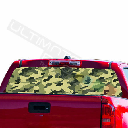 Camo designs Rear Window See Thru Sticker Perforated for Chevrolet Avalanche