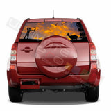 Camo Hunting Decal Rear Window See Thru Stickers Perforated for Grand Vitara Old