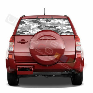 Camo Hunting Decal Rear Window See Thru Stickers Perforated for Grand Vitara Old