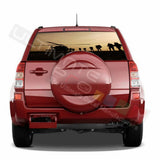 Camo Hunting Decal Rear Window See Thru Stickers Perforated for Grand Vitara Old