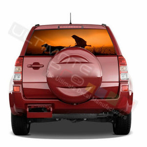 Camo Hunting Decal Rear Window See Thru Stickers Perforated for Grand Vitara Old