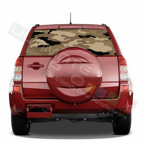 Camo Hunting Decal Rear Window See Thru Stickers Perforated for Grand Vitara Old