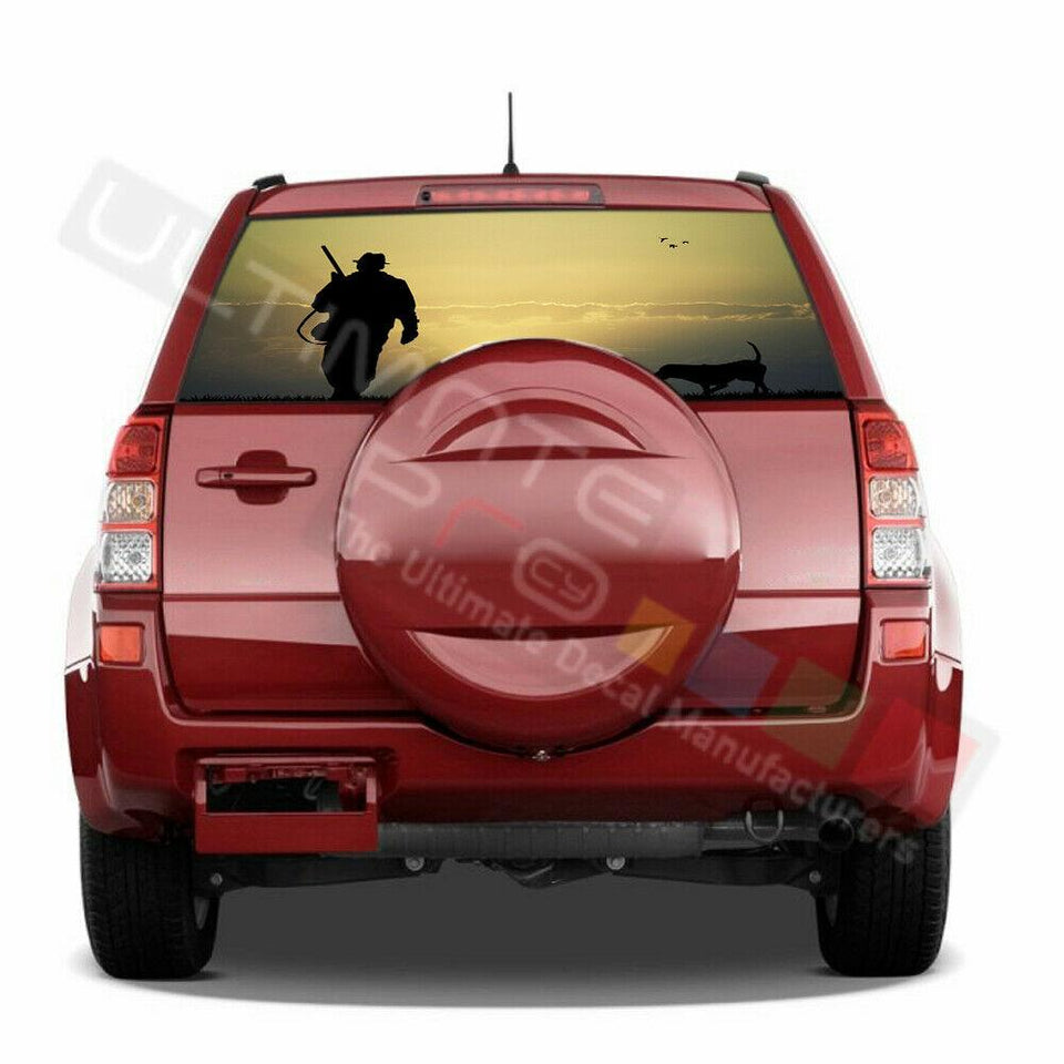 Camo Hunting Decal Rear Window See Thru Stickers Perforated for Grand Vitara Old