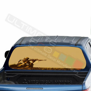 Camo Hunting Decal Rear Window See Thru Stickers Perforated for Mitsubishin L200