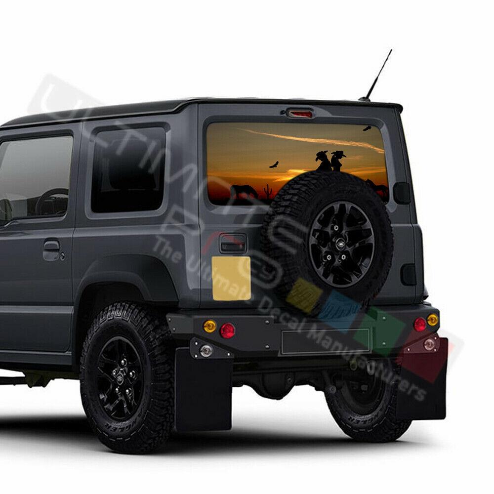 Camo Hunting Decal Rear Window See Thru Stickers Perforated for New Suzuki Jimny