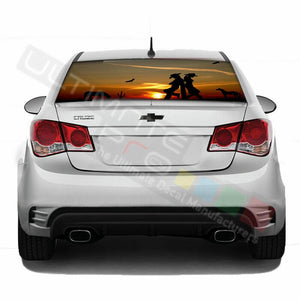 Camo Hunting Decals Rear Window See Thru Sticker Perforated for Chevrolet Cruze