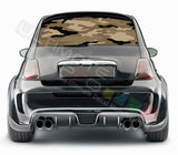 Camo Hunting Decals Rear Window See Thru Stickers Perforated for FIAT 500 2020