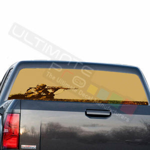 Camo Hunting Decals Rear Window See Thru Stickers Perforated for GMC Sierra 2018